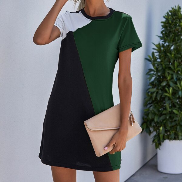 

Cut And Sew Fitted Dress, Multicolor