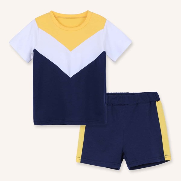 

Toddler Boys Color-block Tee & Track Shorts, Multicolor