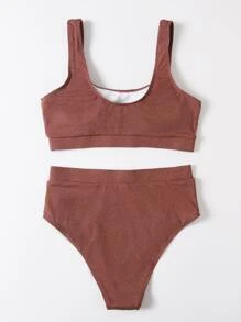 Glitter High Waisted Bikini Set