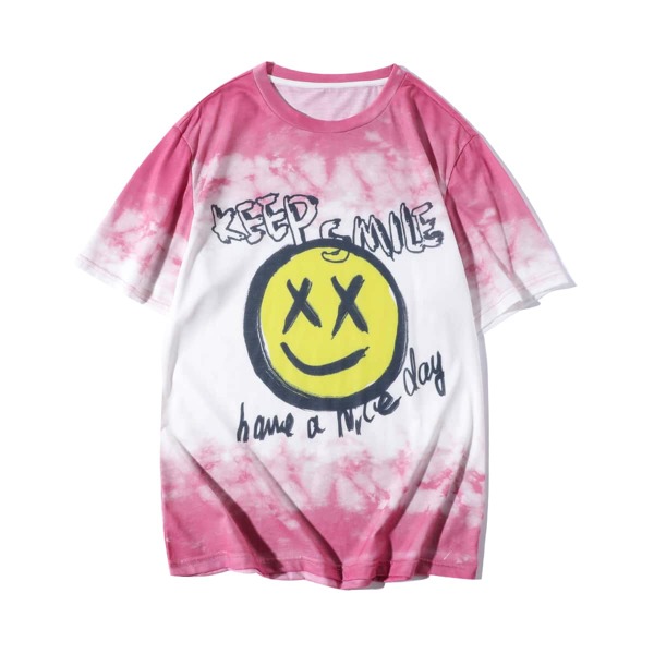 

Men Tie Dye Slogan Graphic Tee, Multicolor