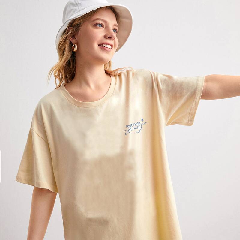 

Letter Wings Graphic Tee, Beige