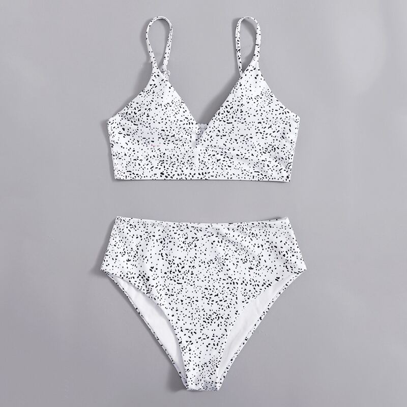 

Dalmatian Print Bikini Swimsuit, White