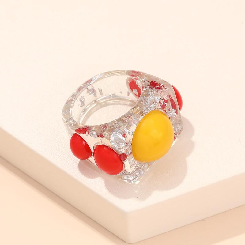 

1pc Resin Ring, Multicolor