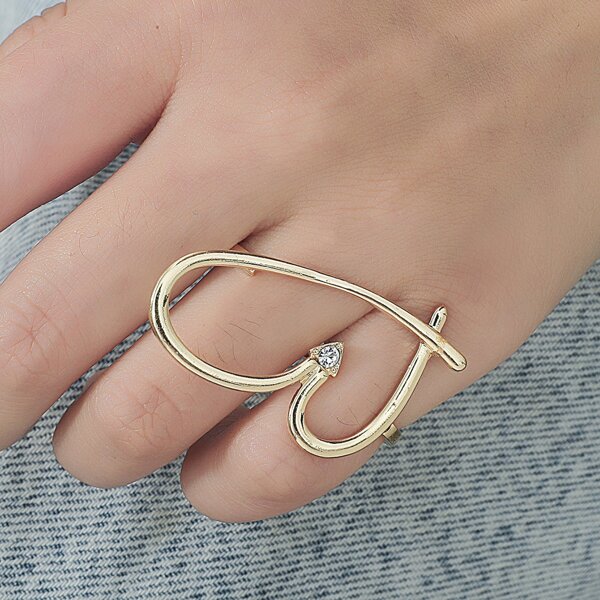 

Heart Design Ring, Gold