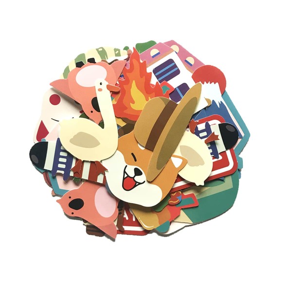 

40pcs Cartoon Graphic Sticker, Multicolor