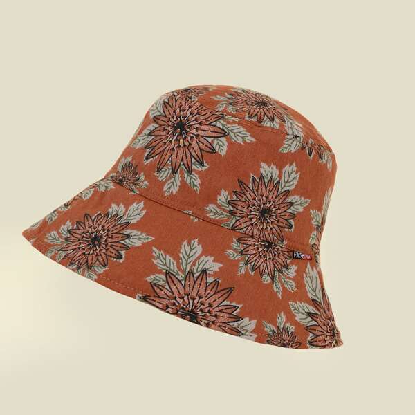 

Flower Print Bucket Hat, Orange