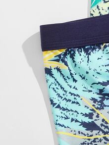 Men 2 Packs Tropical Print Boxer Brief Set