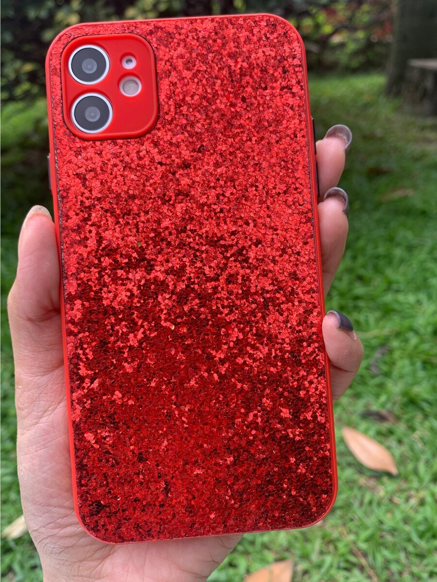 Glitter Phone Case - Red - View 1