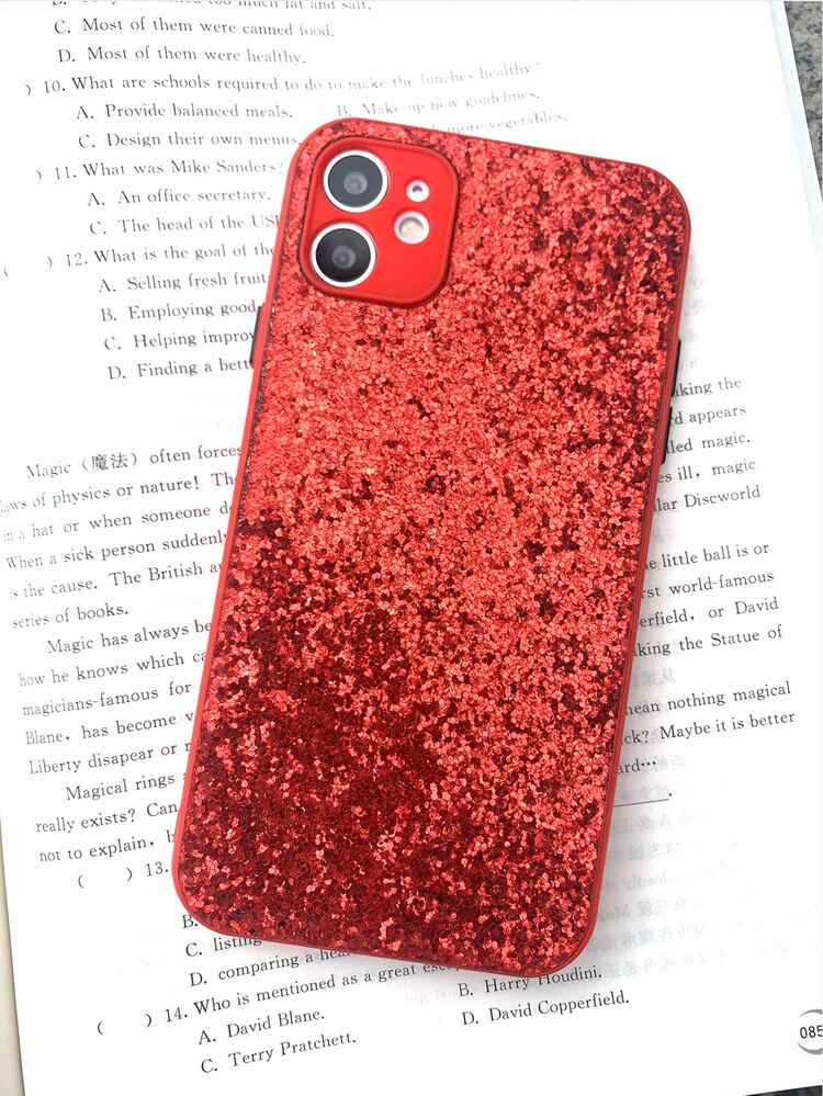 Glitter Phone Case - Red - View 2