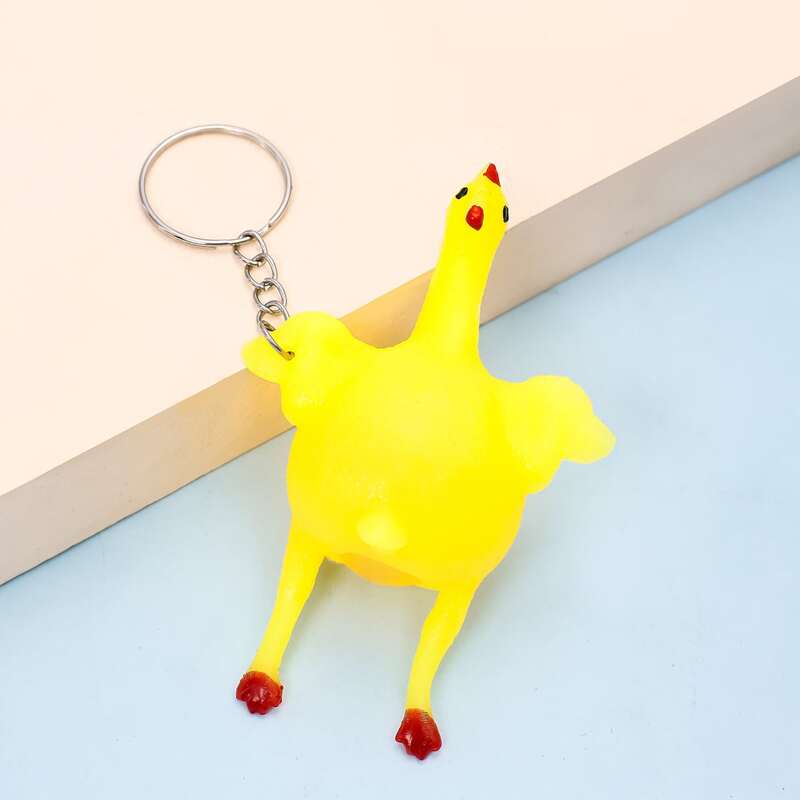 

Chicken Design Keychain, Yellow
