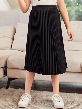 تنورة صبية صلبة مجعدة