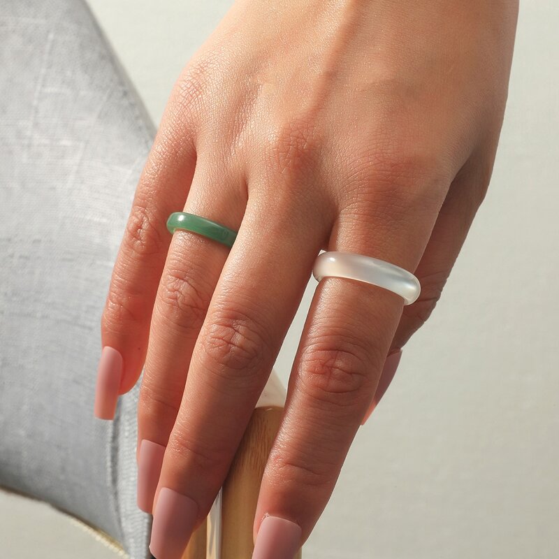 

2pcs Resin Ring, Multicolor