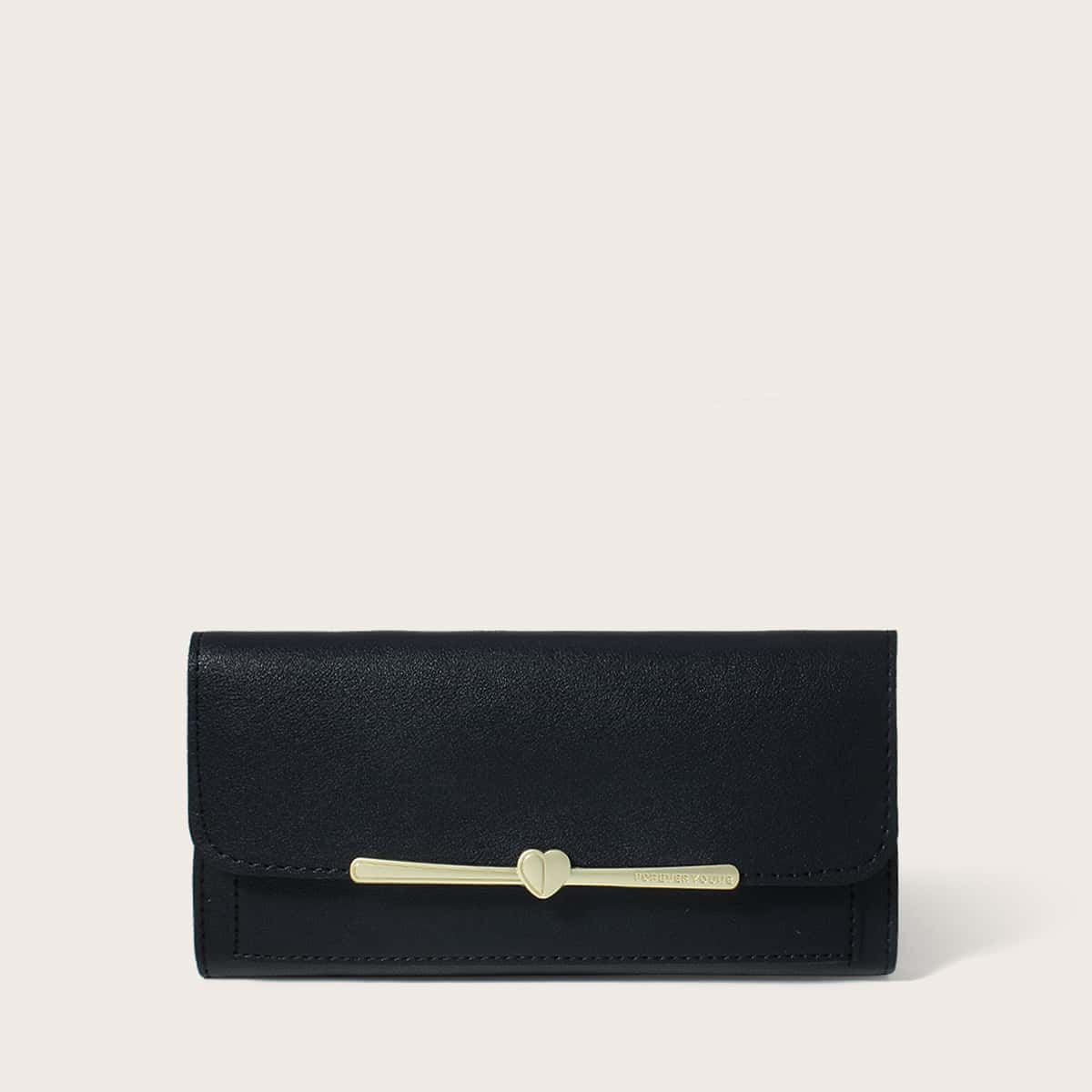 

Heart Long Purse, Black