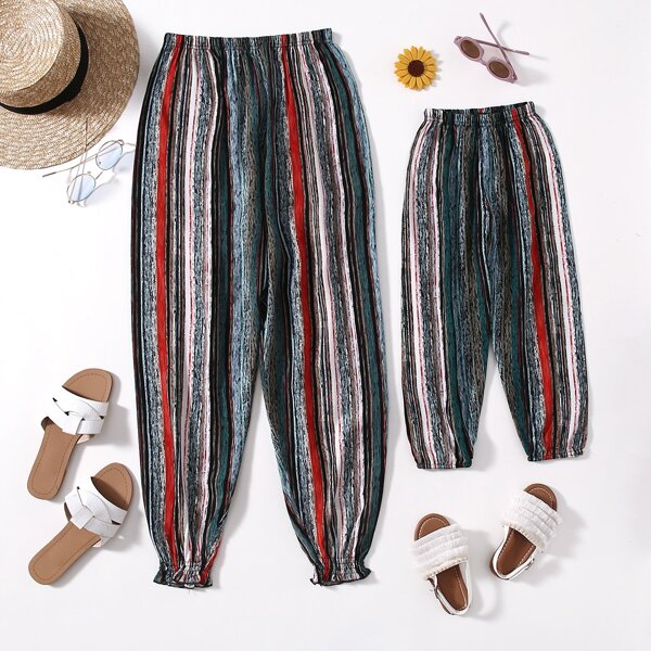 

Striped Tapered Pants, Multicolor