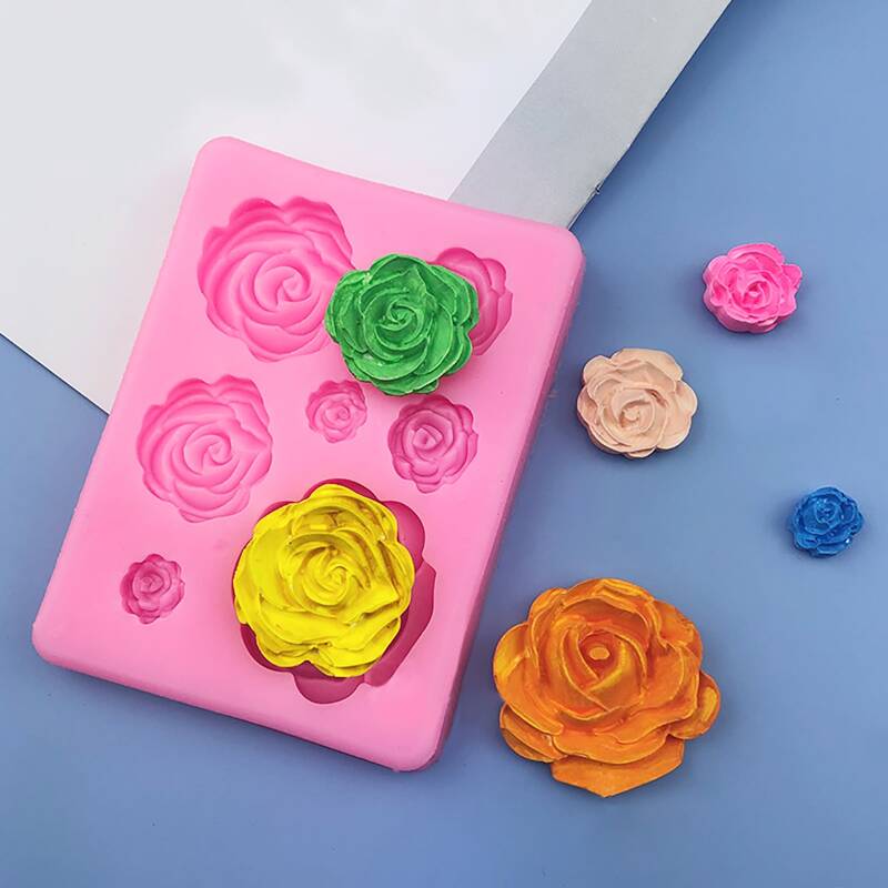 

1pc Rose Design Mold, Pink