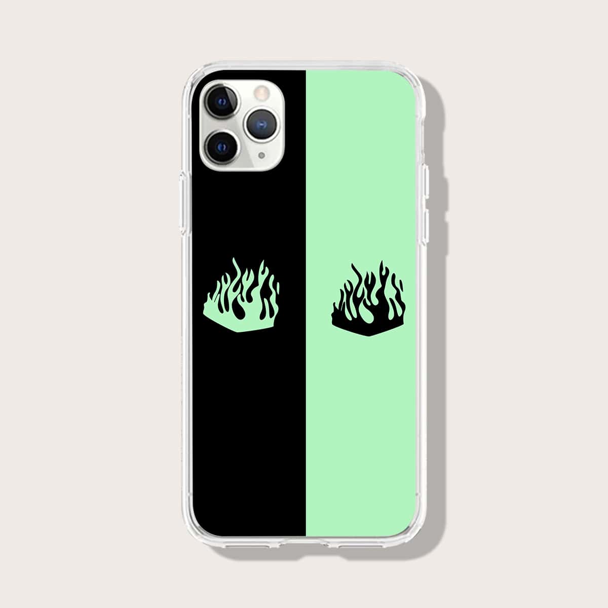 

Fire Color Block Phone Case, Multicolor