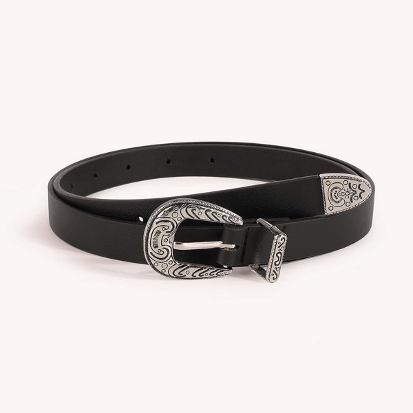 

Western Buckle Belt, Black