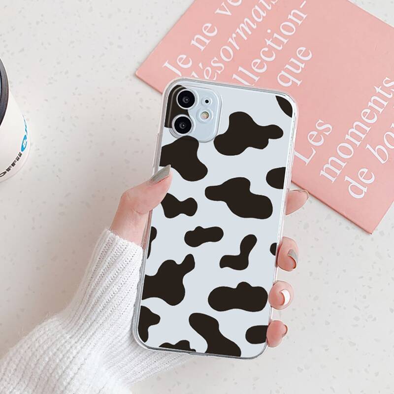 

Cow Print Phone Case, Black and white