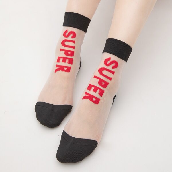 

Letter Graphic Socks, Multicolor
