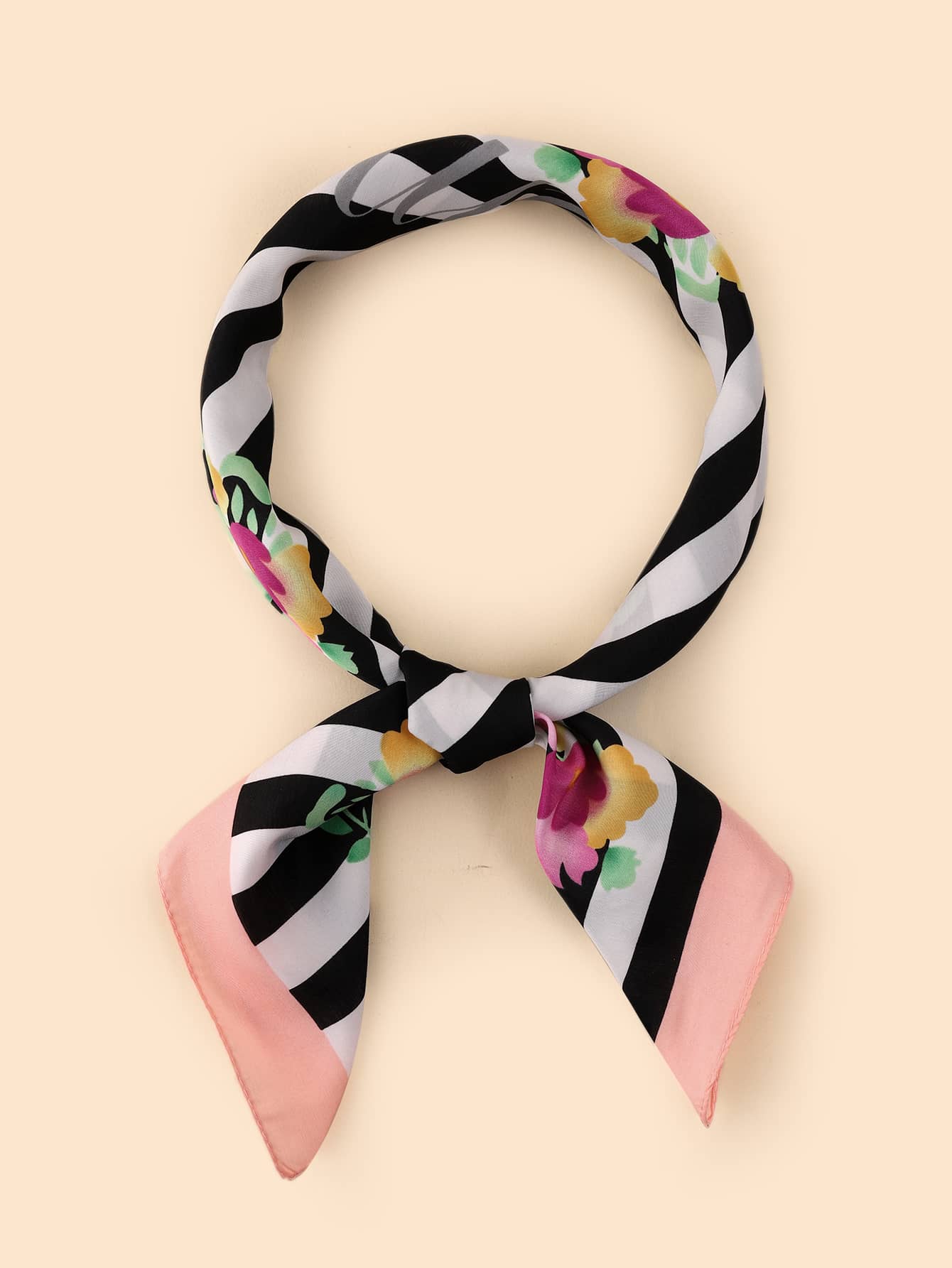 EMERY ROSE Flower Print Bandana - Multicolor - View 1