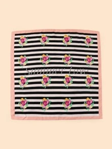 EMERY ROSE Flower Print Bandana - Multicolor - View 2