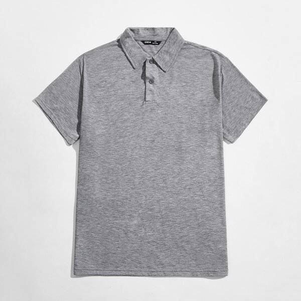 

Men Solid Polo Shirt, Grey