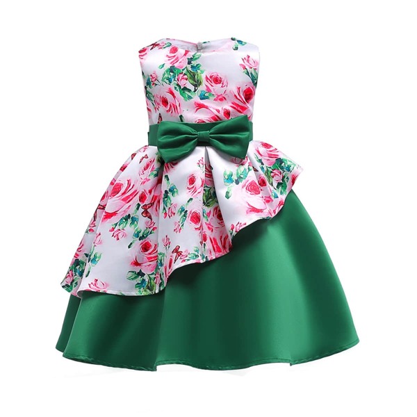 

Toddler Girls Floral Bow Front Gown Dress, Multicolor