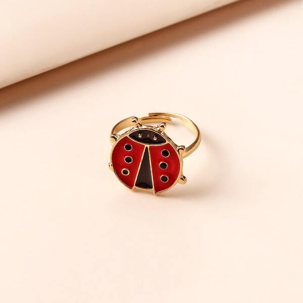 

Ladybug Decor Ring, Red