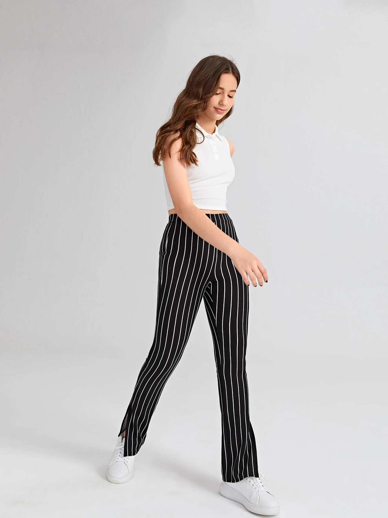 Shein black and white striped pants Clearance