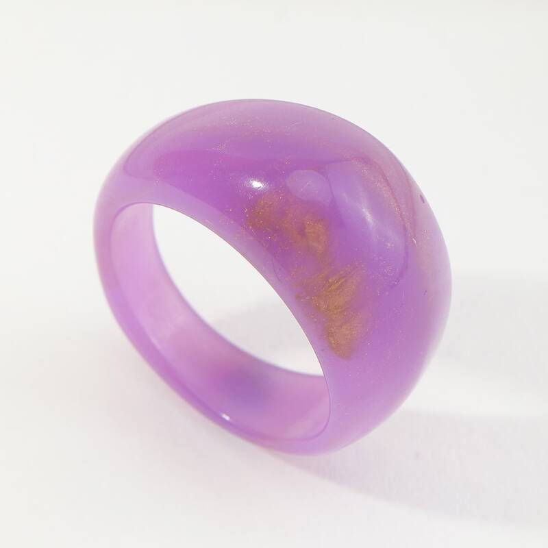 

Clear Resin Ring, Purple