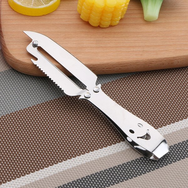 

1pc Stainless Steel Multifunction Peeler, Silver