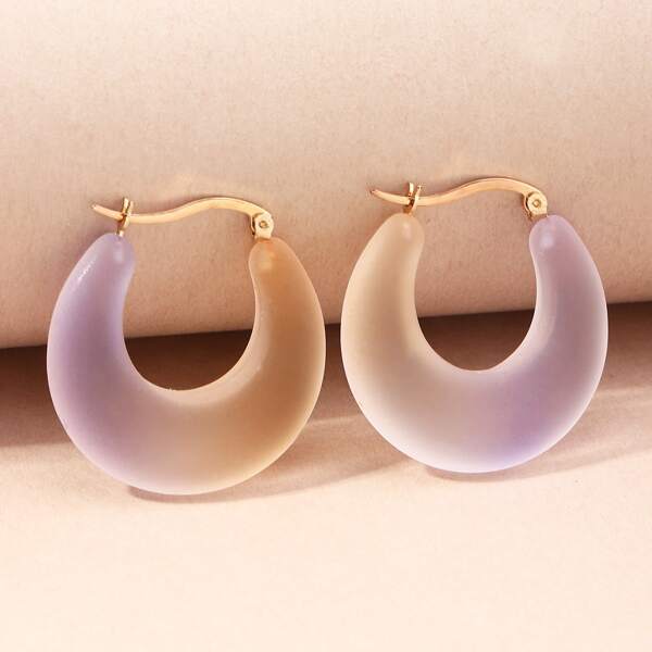 

Color Block Hoop Earrings, Multicolor