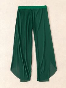 Pantalones de playa con malla transparente - Verde - Ver 2