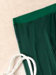 Pantalones de playa con malla transparente - Verde - Ver 5