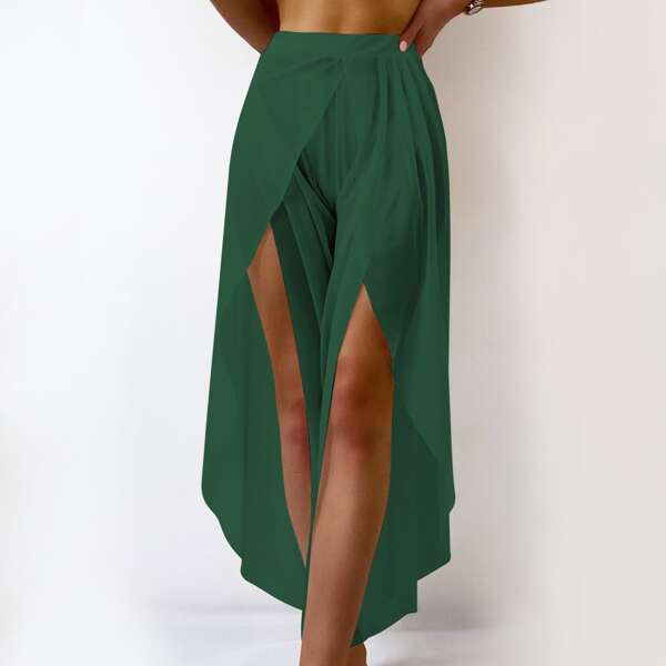 

Sheer Mesh Beach Pants, Green