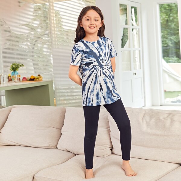 

Girls Tie Dye Top & Leggings Set, Multicolor