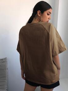 Áo thun Con số Giải trí - Màu nâu  Mocha - Xem 2