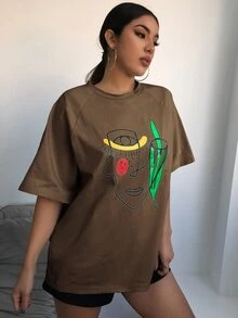 Áo thun Con số Giải trí - Màu nâu  Mocha - Xem 5