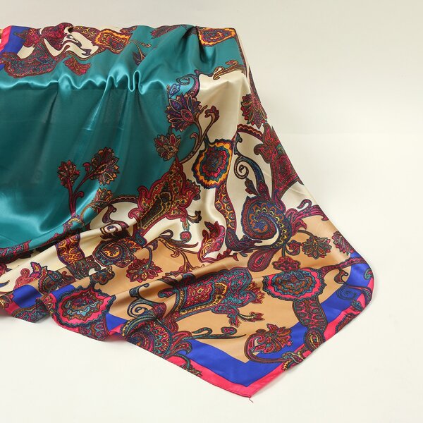 

1pc Graphic Scarf, Multicolor