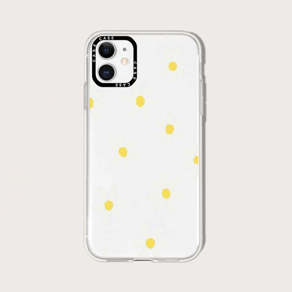 

Daisy Pattern Clear Phone Case