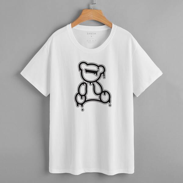 

Bear Graphic Short Sleeve Tee, White