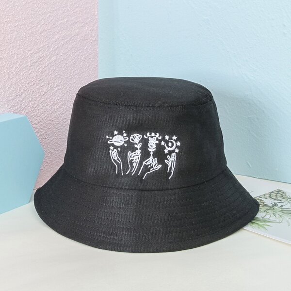 

Figure Graphic Bucket Hat, Black