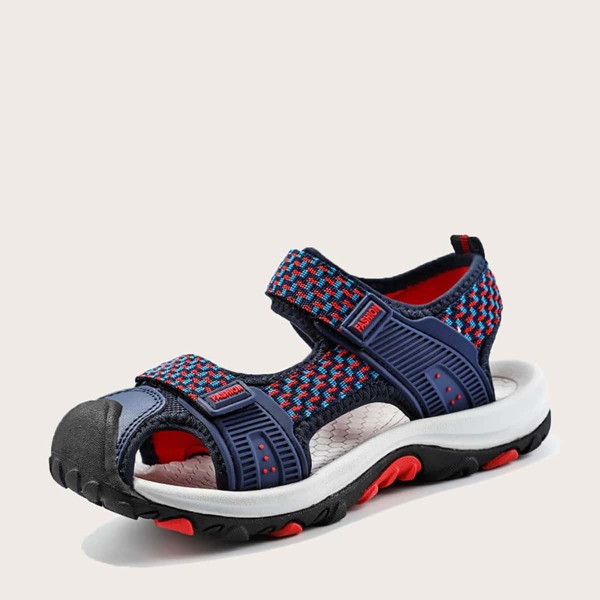 

Boys Letter Graphic Velcro Strap Sandals, Blue