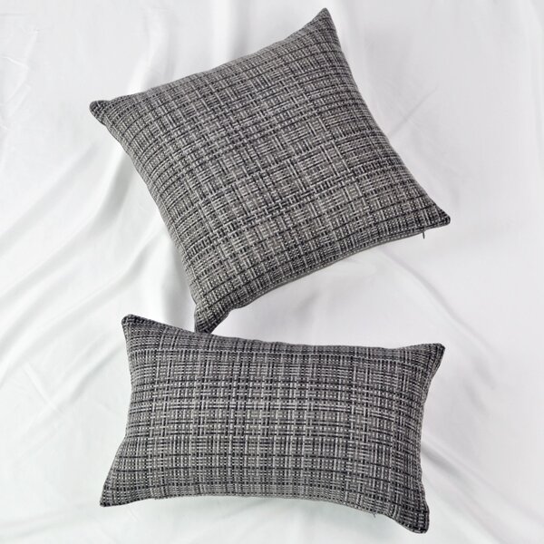 

1pc Woven Fabric Texture Cushion Cover Without Filler, Grey