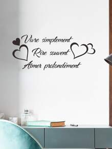 Adhesivo de pared con gráfico eslogan, adhesivo de pared autoadhesivo negro para decoración del hogar, pegatinas, adhesivo de pared, decoración de vinilo para decoraciones del hogar, artículos de decoración de primavera para refrescar su hogar, pegatinas de decoración para fiestas, regalos de cumpleaños y graduación