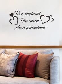 Adhesivo de pared con gráfico eslogan, adhesivo de pared autoadhesivo negro para decoración del hogar, pegatinas, adhesivo de pared, decoración de vinilo para decoraciones del hogar, artículos de decoración de primavera para refrescar su hogar, pegatinas de decoración para fiestas, regalos de cumpleaños y graduación