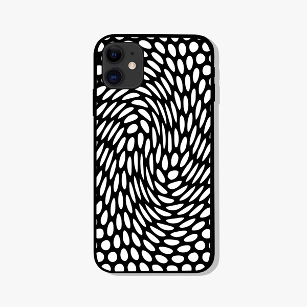 

Deformed Pattern Phone Case, Black and white
