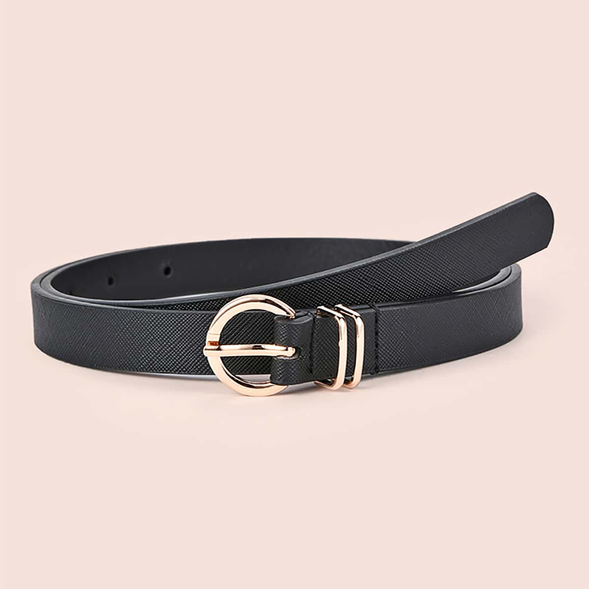 

Ring Buckle Belt, Black