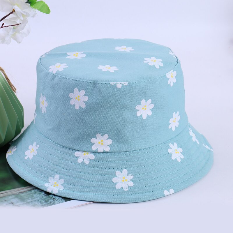 

Floral Print Bucket Hat, Blue