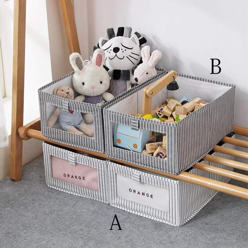 

1pc Striped Storage Bag, Multicolor